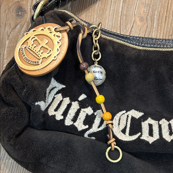 Juicy Couture Brown Shoulder Bag with Flower Accent - Picture 5 of 11